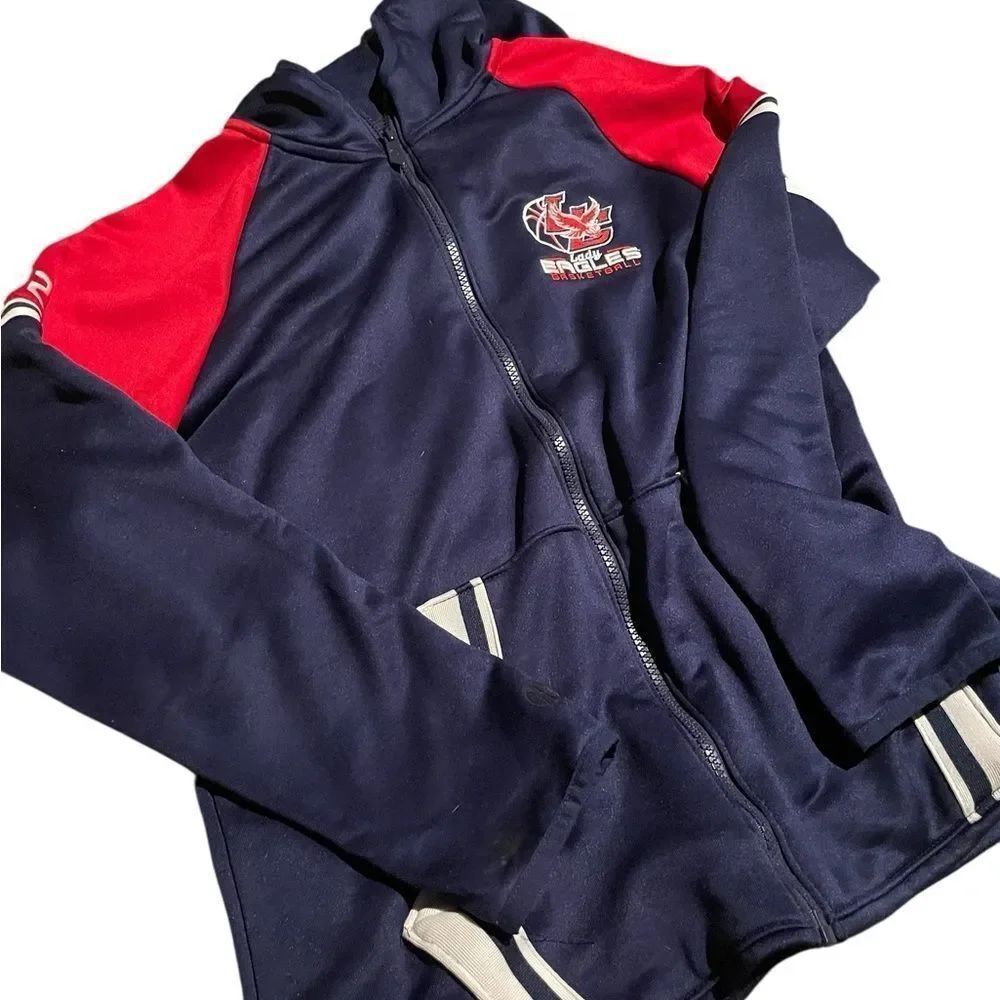 Holloway Navy and Red Zip-Up Hoodie women’s size medium excellent condition